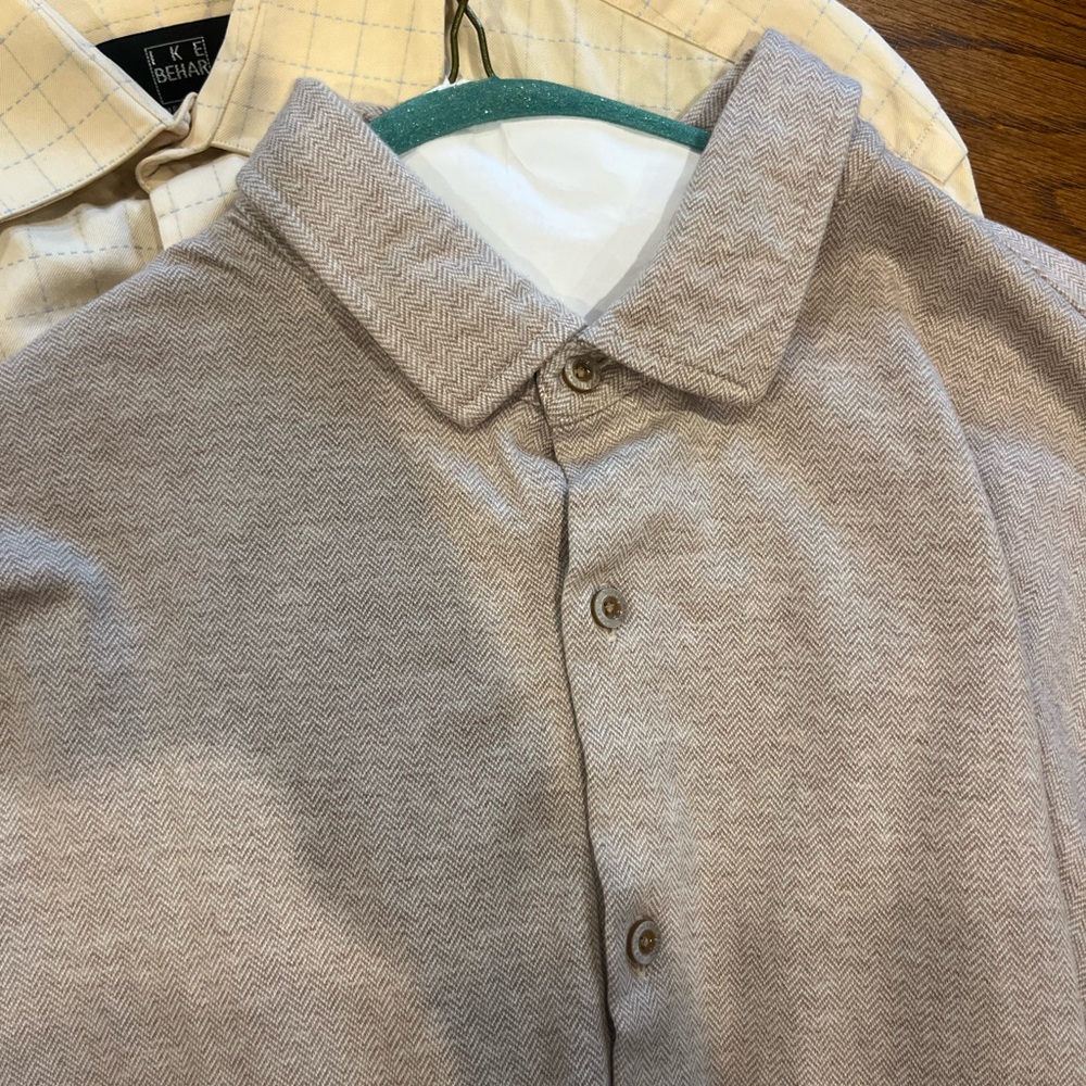 Nordstrom Rack Men's Plaid Button-Up Shirts - Blue, Cream, White - Picture 6 of 8
